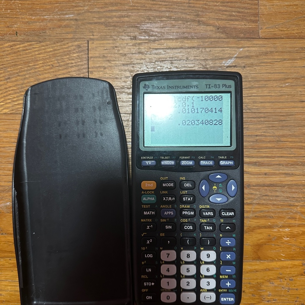 Texas Instruments TI-83 Plus Graphing Device in Black
